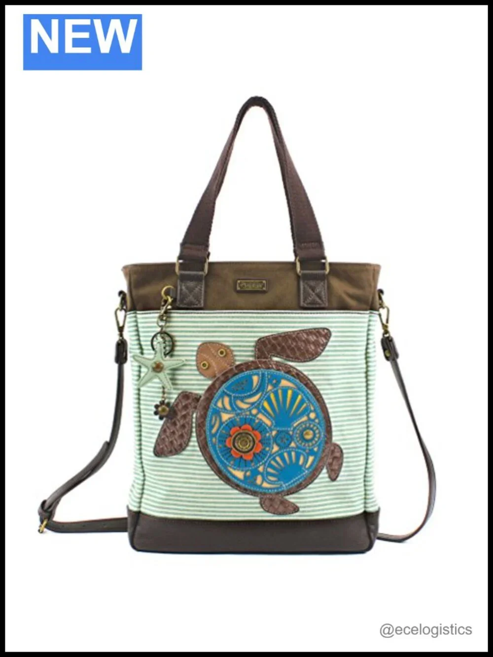 CHALA Work Tote Women Canvas Faux Leather Shoulder Purse with Detachable